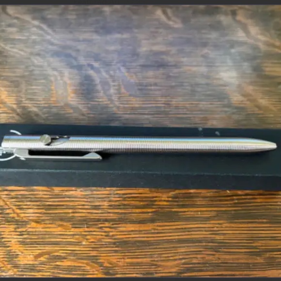 Tactile Turn Slim Standard Bolt Action Pen in Titanium - Picture 2 of 3